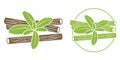 Licorice root icon for nutrition or skincare Royalty Free Stock Photo