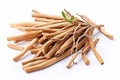 Licorice Root On White Background