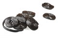Licorice wheels candies Royalty Free Stock Photo
