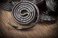 Licorice wheels candies Royalty Free Stock Photo