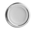 The lid of  food tin isolated on a white Royalty Free Stock Photo