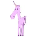 Liddl sweet rainbow colored unicorn. Royalty Free Stock Photo