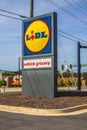 Lidl grocery store street sign Royalty Free Stock Photo