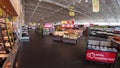 LIDL Retail grocery store Lidl grocery store interior displays spread out Royalty Free Stock Photo