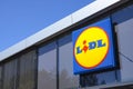 Lidl shop logo on a building