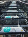 LIDL trolleys in line