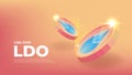 Lido DAO LDO coin cryptocurrency concept banner background