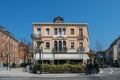 Busy cafe along Santa Maria Elisabetta street in Lido