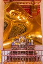 Lie down buddha in the temple Royalty Free Stock Photo