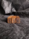 Lie words composed of wooden block