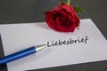 Liebesbrief - german for love letter Royalty Free Stock Photo
