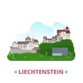 Liechtenstein country design template Flat cartoon Royalty Free Stock Photo