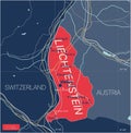 Liechtenstein country detailed editable map
