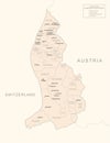 Liechtenstein - detailed map with administrative divisions country