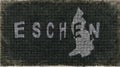 Liechtenstein Eschen Typography Map Royalty Free Stock Photo