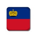 Liechtenstein flag button icon isolated on white background