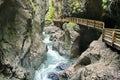 Liechtenstein Gorge - landmark attraction in Austria. Running water and rocks Royalty Free Stock Photo