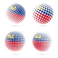 Liechtenstein halftone flag set patriotic vector.