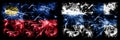 Liechtenstein, Liechtensteins, Finland, Finnish, flip sparkling fireworks concept and idea flags