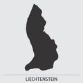 Liechtenstein map icon Royalty Free Stock Photo