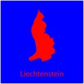 Liechtenstein map icon Royalty Free Stock Photo