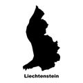 Liechtenstein map icon Royalty Free Stock Photo