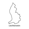 Liechtenstein map icon Royalty Free Stock Photo