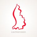 Liechtenstein - Outline Map