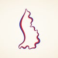 Liechtenstein - Outline Map