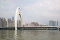 Liede bridge over river in city Guangzhou Royalty Free Stock Photo