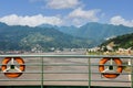 Safety  buoys on a cruise ship on Yangtze river Royalty Free Stock Photo