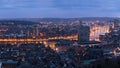 Liege in belgium from montagne de bueren.