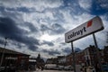 LIEGE, BELGIUM - NOVEMBER 9, 2022: Logo of Colruyt Supermarket on their store of Liege. Colruyt is a belgian retail group