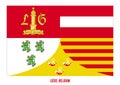 Liege Flag Vector Illustration on White Background. Provinces Flags of Belgium