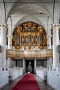 The Liepaja Holy Trinity Cathedral features the world`s largest mechanical organ Royalty Free Stock Photo