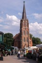 Beautiful scenery of Liepaja town and surroundings in Latvia. Church of Saint Anne