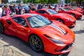 Liepaja, Latvia- July 20, 2023: European Ferrari car owners event and public car show, Ferrari F8