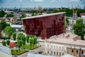 Aerial view of concert hall Great Amber. Liepaja, Latvia