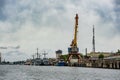 View of Liepaja port from the Water.