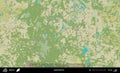 Liepiel District outlined, Belarus. Topographic Humanitarian Royalty Free Stock Photo