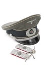 Lieutenant colonel shoulder strap and service cap