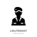 lieutenant icon in trendy design style. lieutenant icon isolated on white background. lieutenant vector icon simple and modern
