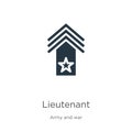 Lieutenant icon vector. Trendy flat lieutenant icon from army and war collection isolated on white background. Vector illustration