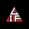 LIF triangle letter logo design with triangle shape. LIF triangle logo design monogram. LIF triangle vector logo template with red Royalty Free Stock Photo