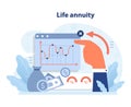 Life annuity concept.
