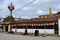 The life around Taktsa Temple in Zoige. Lucky that this place is Royalty Free Stock Photo