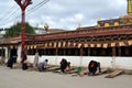 The life around Taktsa Temple in Zoige. Lucky that this place is Royalty Free Stock Photo