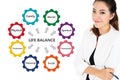 Life balance chart of business concept Royalty Free Stock Photo