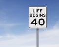 Life Begins at Forty Royalty Free Stock Photo