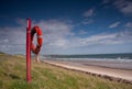 Life belt on a beach